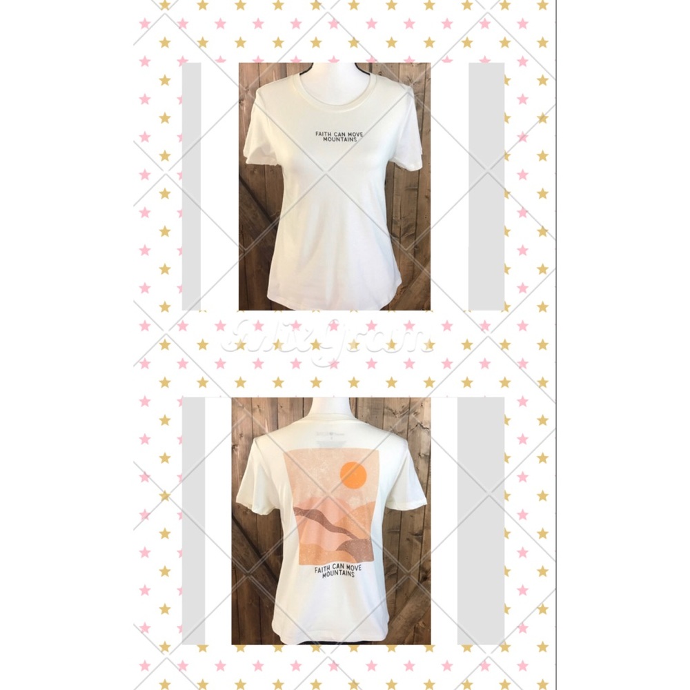 Social Scene Ivory Short Sleeve Tee Size Small